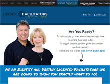 Tablet Screenshot of licensedfacilitators.com